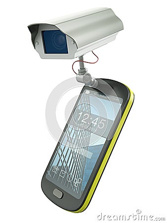 CCTV mobile Cartoon Illustration