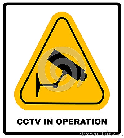 CCTV in Operation sign - Vector format Vector Illustration