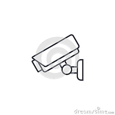 Cctv, security digital camera, protection thin line icon. Linear vector symbol Vector Illustration