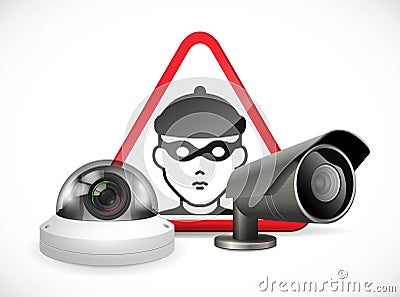 CCTV symbol - security camera Vector Illustration