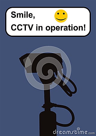 CCTV warning sign. Vector Illustration
