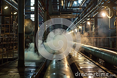 CCUS showcasing the process of capturing carbon dioxide emissions from industrial sources converting them for utilization and Stock Photo