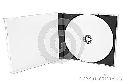 Cd Cover with blank disc Stock Photo