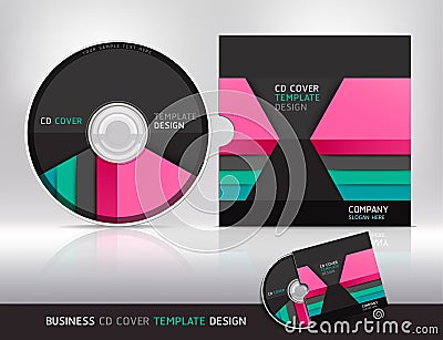 Cd cover design template. Abstract background. Vector Illustration