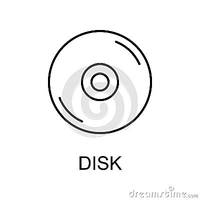 CD disc icon. Element of simple music icon for mobile concept and web apps. Thin line CD disc icon can be used for web and mobile Stock Photo