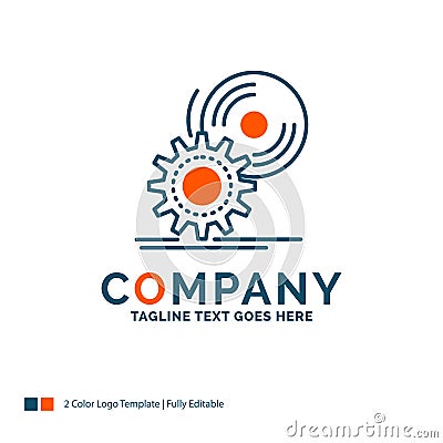 cd, disc, install, software, dvd Logo Design. Blue and Orange Br Vector Illustration