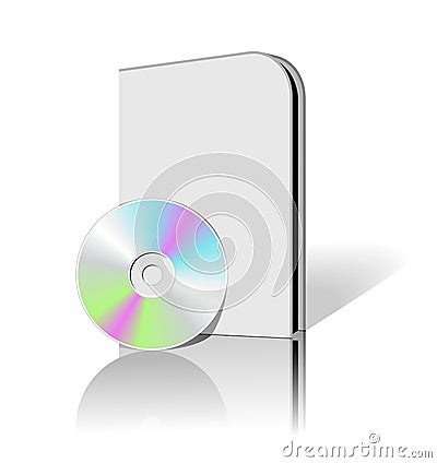 CD DVD box Vector Illustration