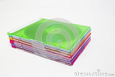 CD or DVD colorful compact discs Stock Photo