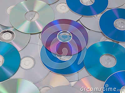 CD DVD DB Bluray disc Stock Photo