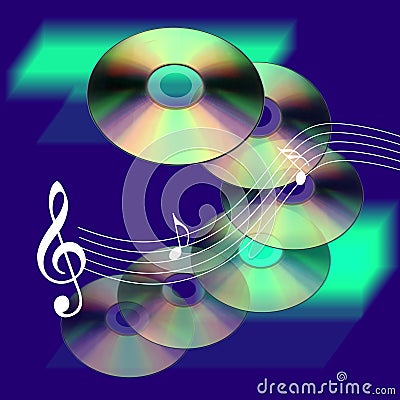 Cd music Stock Photo