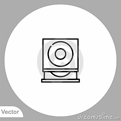 Cd reader vector icon sign symbol Vector Illustration