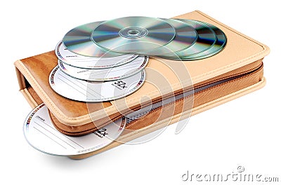 Cd-roms with pouch Stock Photo