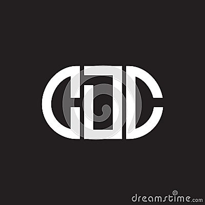 CDC letter logo design on black background. CDC creative initials letter logo concept. CDC letter design Vector Illustration