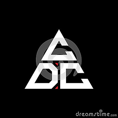 CDC triangle letter logo design with triangle shape. CDC triangle logo design monogram. CDC triangle vector logo template with red Vector Illustration