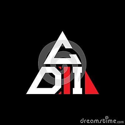 CDI triangle letter logo design with triangle shape. CDI triangle logo design monogram. CDI triangle vector logo template with red Vector Illustration