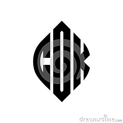 CDK circle letter logo design with circle and ellipse shape. CDK ellipse letters with typographic style. The three initials form a Vector Illustration