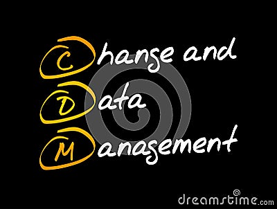 CDM - Change and Data Management acronym Stock Photo