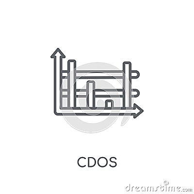 CDOs linear icon. Modern outline CDOs logo concept on white back Vector Illustration