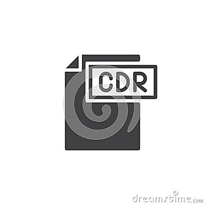 Cdr format document icon vector Vector Illustration