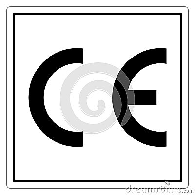 CE Mark Symbol Sign Isolate On White Background,Vector Illustration EPS.10 Vector Illustration