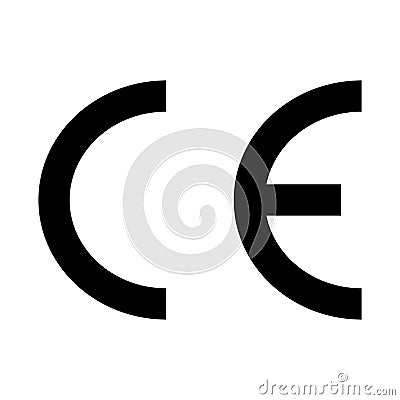 Ce marking icon sign, ce mark symbol Vector Illustration