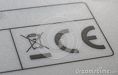 CE marking on product Editorial Stock Photo