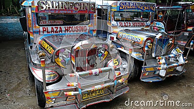 Cebu City, traditional Jeepneys of the Philippines Editorial Stock Photo