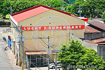 Lucky 7 supermart facade in Cebu, Philippines Editorial Stock Photo