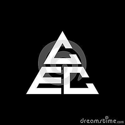 CEC triangle letter logo design with triangle shape. CEC triangle logo design monogram. CEC triangle vector logo template with red Vector Illustration