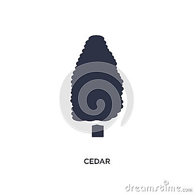 cedar icon on white background. Simple element illustration from nature concept Vector Illustration