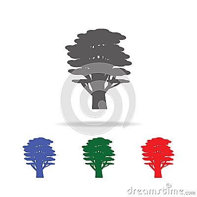 cedar tree icon. Elements of trees in multi colored icons. Premium quality graphic design icon. Simple icon for websites, web desi Stock Photo