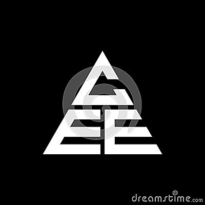 CEE triangle letter logo design with triangle shape. CEE triangle logo design monogram. CEE triangle vector logo template with red Vector Illustration