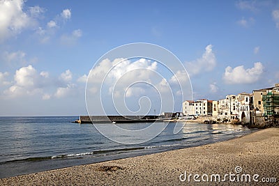 Cefalu Beach, Sicily Stock Photo