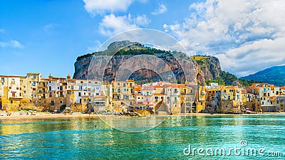 Cefalu, medieval village of Sicily Stock Photo