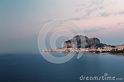 Cefalu. small historic town in the Sicily Stock Photo