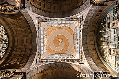 Ceiling Antwerp Central Station ANTWERP- FEBRUARY 3rd. 2015 Editorial Stock Photo