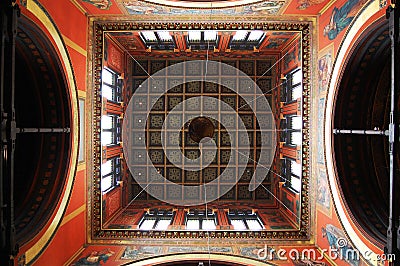 Ceiling of Boston Trinity Church Stock Photo