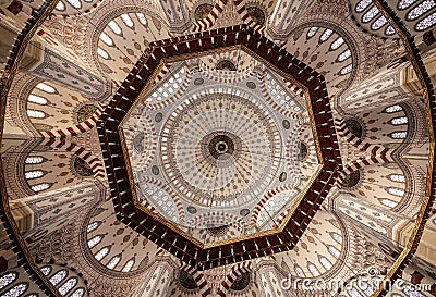 Ceiling of center mosque Stock Photo