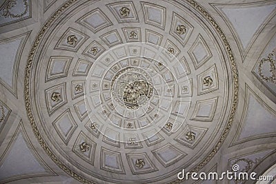 Ceiling detail, Caserta Royal Palace Stock Photo