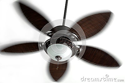 Ceiling Fan in Motion Stock Photo
