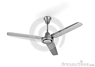 Ceiling Fan on White Stock Photo