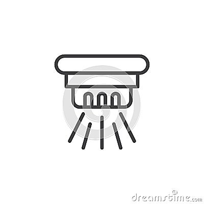 Ceiling fire extinguisher line icon Vector Illustration