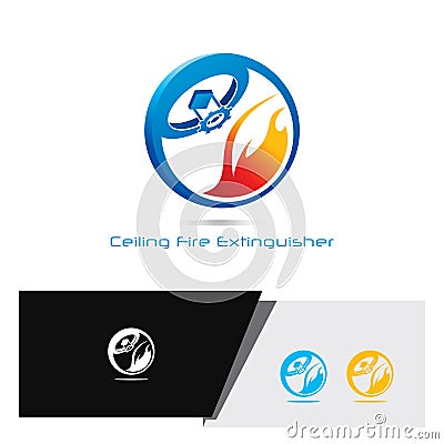 Fire extinguisher logo Vector Illustration