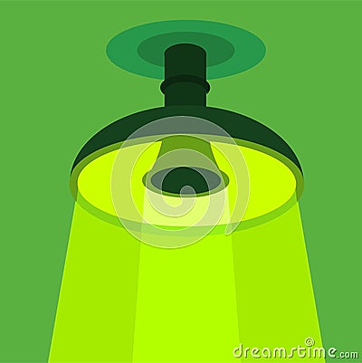 Ceiling lamp icon, flat style Vector Illustration