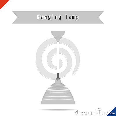 Ceiling lamp with shade Vector Illustration