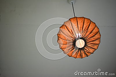 Ceiling lamps in brown, hanging beautiful, Stock Photo