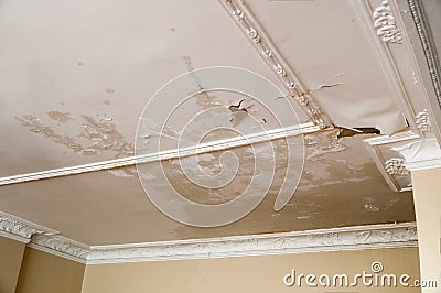 Ceiling Leakage Stock Photo