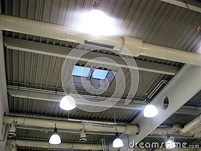 Ceiling lights Stock Photo