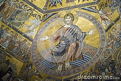 Ceiling mosaics of the Florence Baptistery Editorial Stock Photo