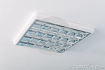 Ceiling neon tube lights Stock Photo